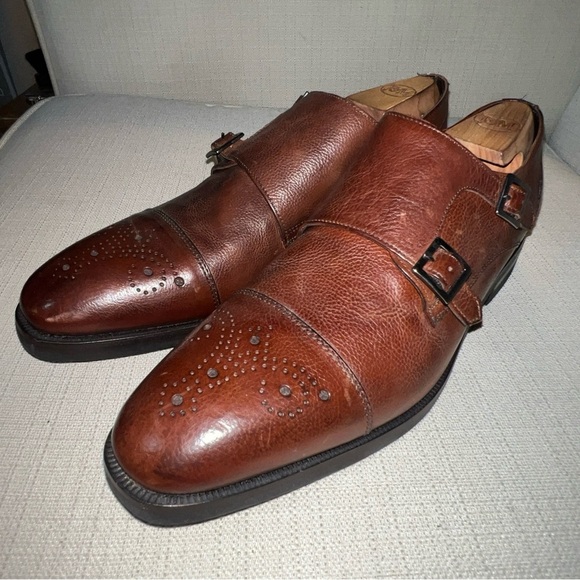 Nettleton Burro(DB) Double Monk Strap Oxford Size 8.5D - Picture 2 of 11